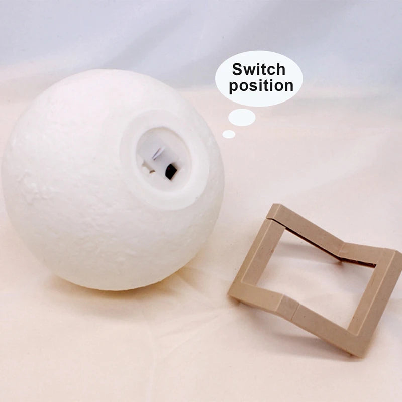 D5 Moon Lamp 8cm – LED Night Light with Stand