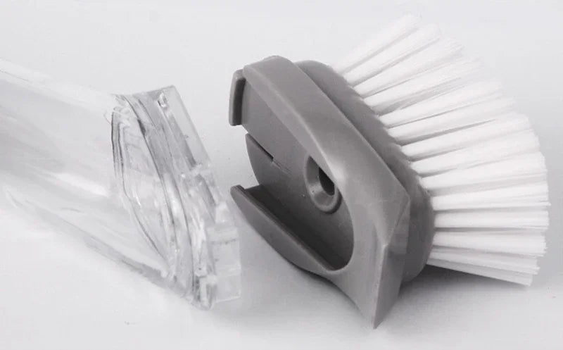 Refillable Kitchen Cleaning Brush with Long Handle