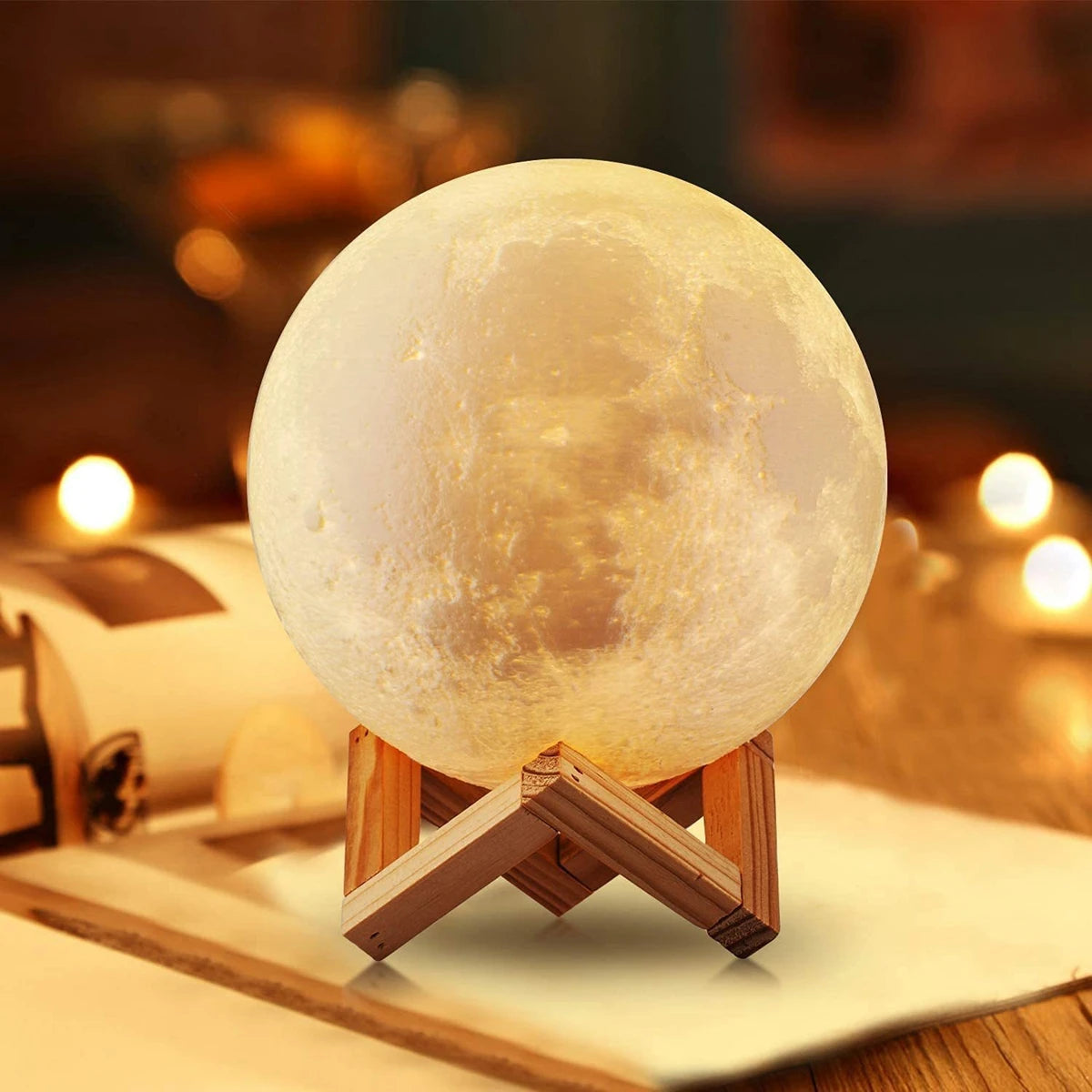 D5 Moon Lamp 8cm – LED Night Light with Stand