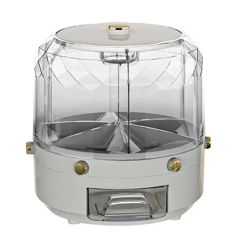 Rotating Sealed Rice & Cereal Dispenser – Moisture-Proof Kitchen Storage Container