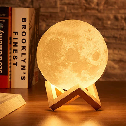 D5 Moon Lamp 8cm – LED Night Light with Stand