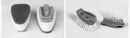 Refillable Kitchen Cleaning Brush with Long Handle