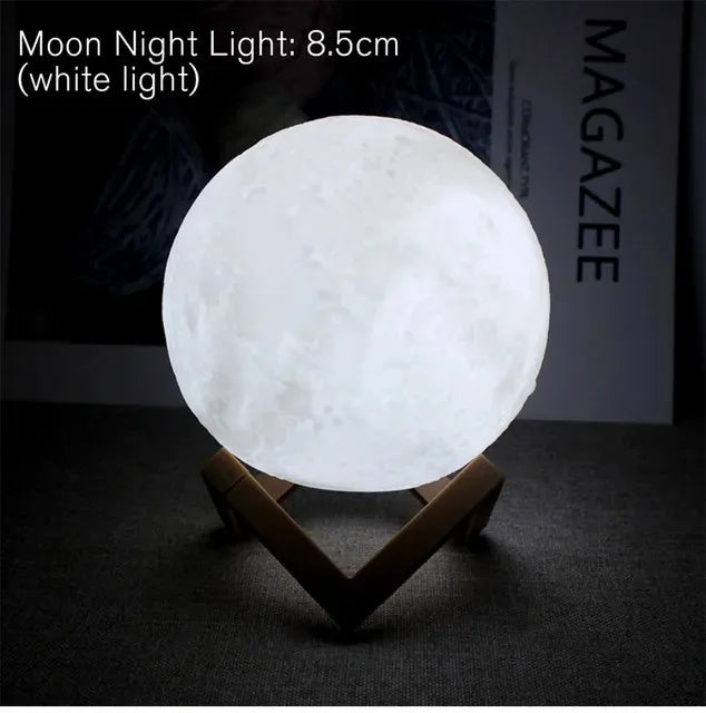 D5 Moon Lamp 8cm – LED Night Light with Stand