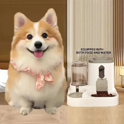 2-in-1 Automatic Pet Feeder and Water Dispenser – Integrated and Compact Design for Cats and Dogs