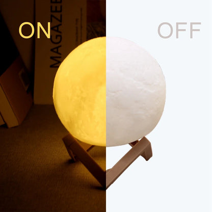 D5 Moon Lamp 8cm – LED Night Light with Stand