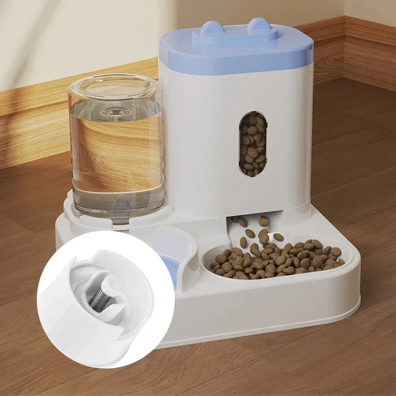 2-in-1 Automatic Pet Feeder and Water Dispenser – Integrated and Compact Design for Cats and Dogs