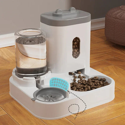 2-in-1 Automatic Pet Feeder and Water Dispenser – Integrated and Compact Design for Cats and Dogs