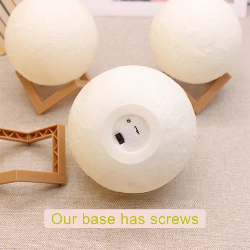 D5 Moon Lamp 8cm – LED Night Light with Stand
