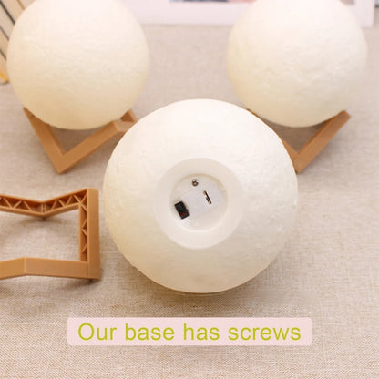 D5 Moon Lamp 8cm – LED Night Light with Stand