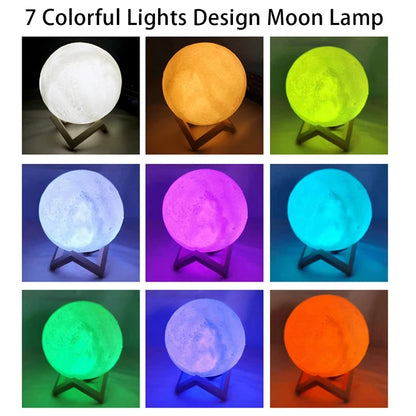 D5 Moon Lamp 8cm – LED Night Light with Stand