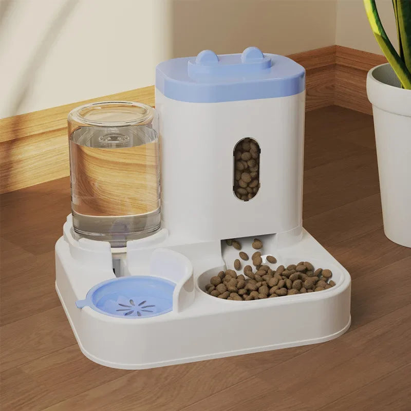 2-in-1 Automatic Pet Feeder and Water Dispenser – Integrated and Compact Design for Cats and Dogs