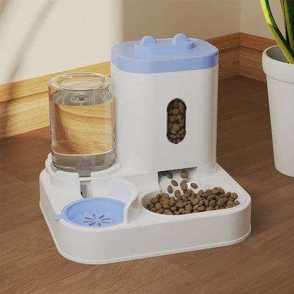 2-in-1 Automatic Pet Feeder and Water Dispenser – Integrated and Compact Design for Cats and Dogs