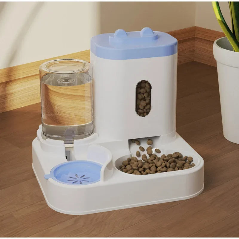 2-in-1 Automatic Pet Feeder and Water Dispenser – Integrated and Compact Design for Cats and Dogs