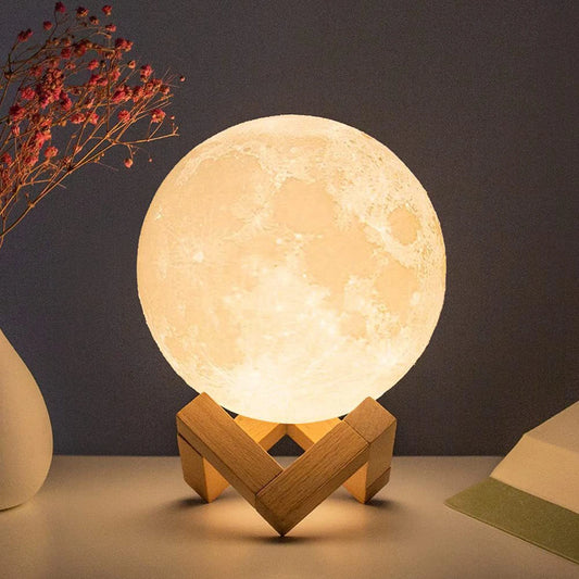 D5 Moon Lamp 8cm – LED Night Light with Stand
