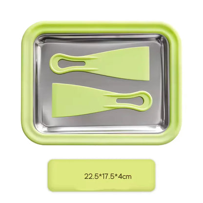 Rolled Ice Cream Maker Pan with 2 Scrapers