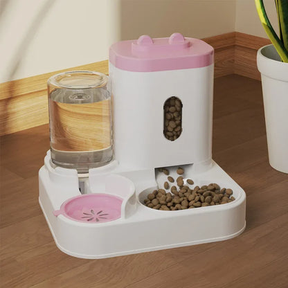 2-in-1 Automatic Pet Feeder and Water Dispenser – Integrated and Compact Design for Cats and Dogs