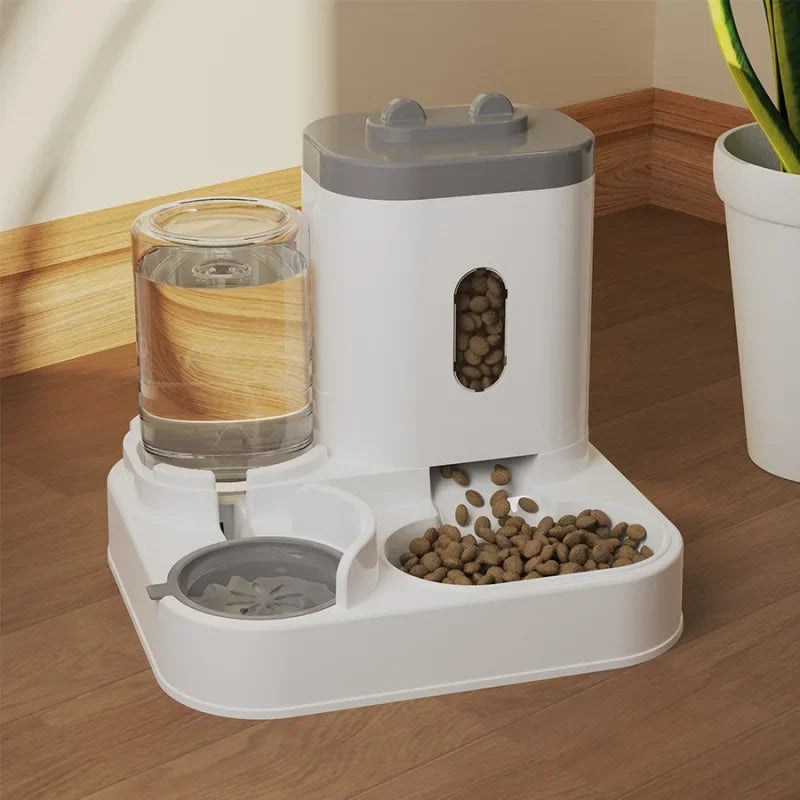 2-in-1 Automatic Pet Feeder and Water Dispenser – Integrated and Compact Design for Cats and Dogs